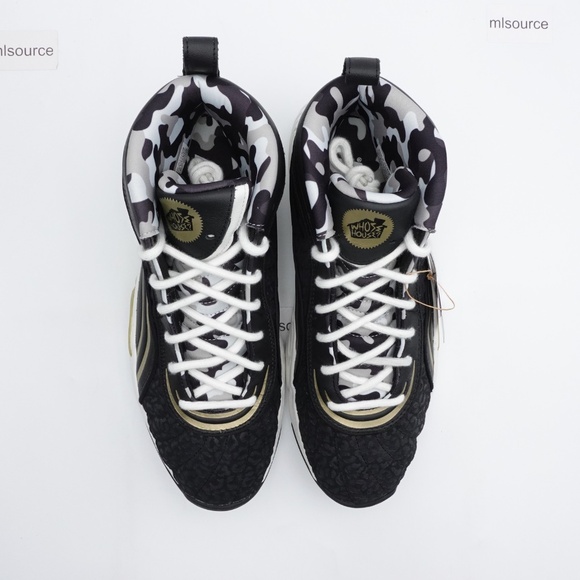 NEW Reebok Answer III Swerve Basketball Shoes Men\'s 100246191 Black/White/Gold main image 3